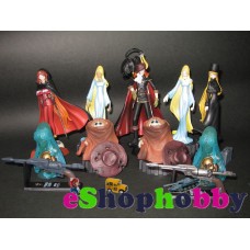 RARE! Vintage Furuta Leiji Matsumoto Galaxy Express 999 Emeraldas 9 Figures Set